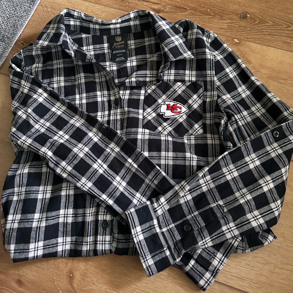 NFL Kansas City Chiefs Super Bowl Champions Sport Button-Up Flannel